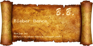 Bieber Bence névjegykártya