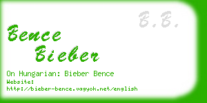 bence bieber business card